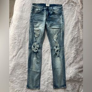 Denim Blue Ripped Jeans